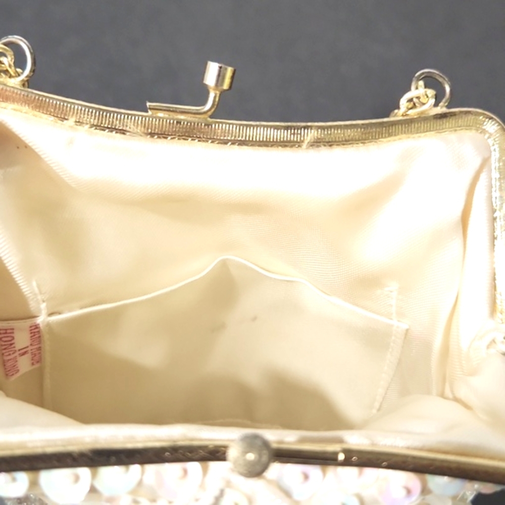 Vintage Beaded Iridescent Sequined Evening Bag - Picture 7 of 13